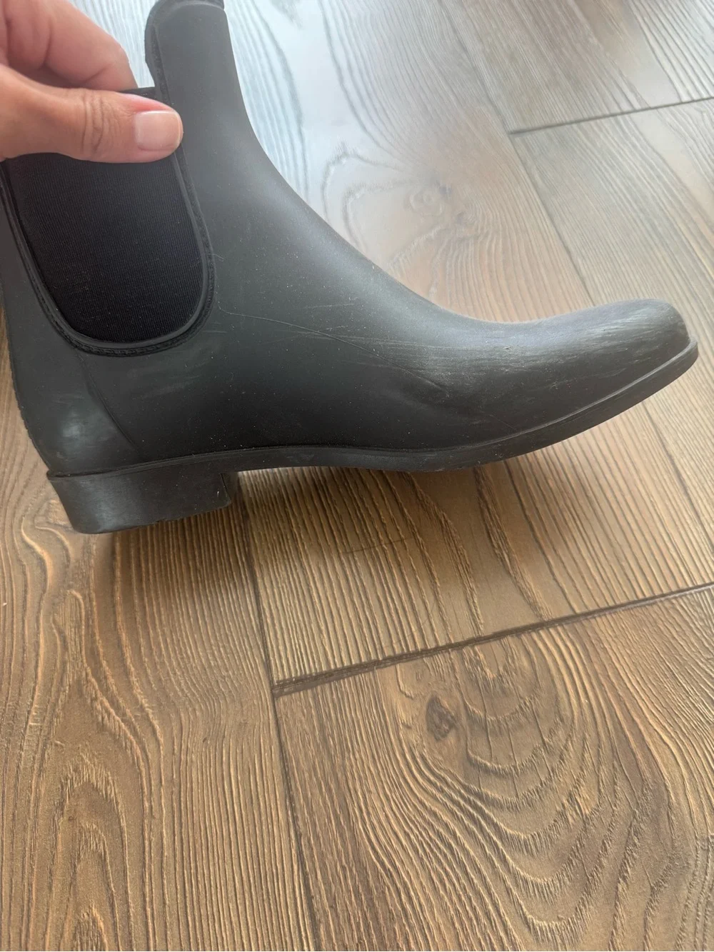 Sam Edelman Black Chelsea Ankle Rain Booties